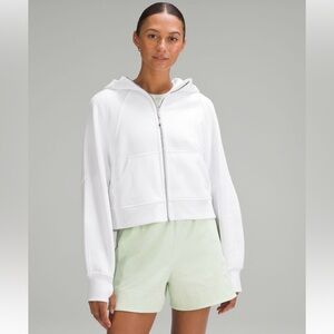 NWT Lululemon Scuba Oversized Full Zip Hoodie in White